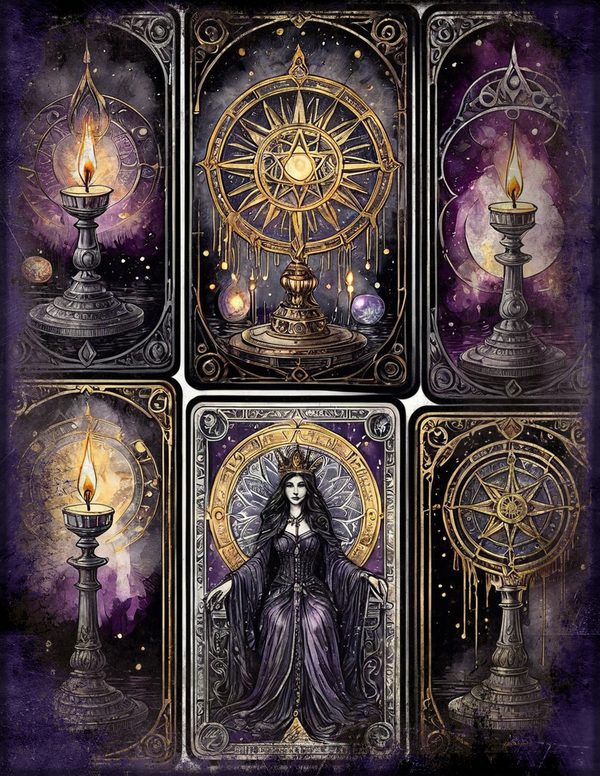 Junk Journal Pages: 150 Printable Sheets - Gothic Seance - Commercial Use — image 18