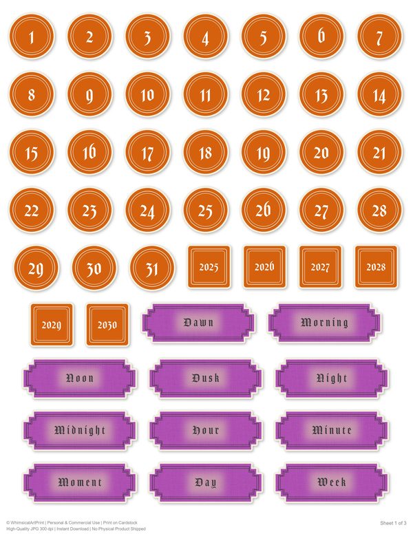 Word Strips and Labels: 17 Printable Journaling Sheets - Gothic Seance - Commercial Use — image 13