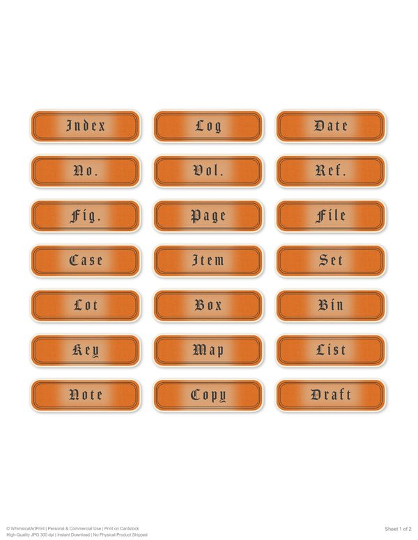 Word Strips and Labels: 17 Printable Journaling Sheets - Gothic Seance - Commercial Use — image 16