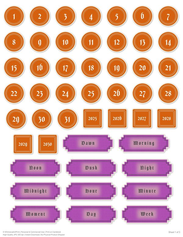 Ephemera Kit: 81 Printable Cards, Tags and Word Strips - Gothic Seance - Commercial Use — image 48