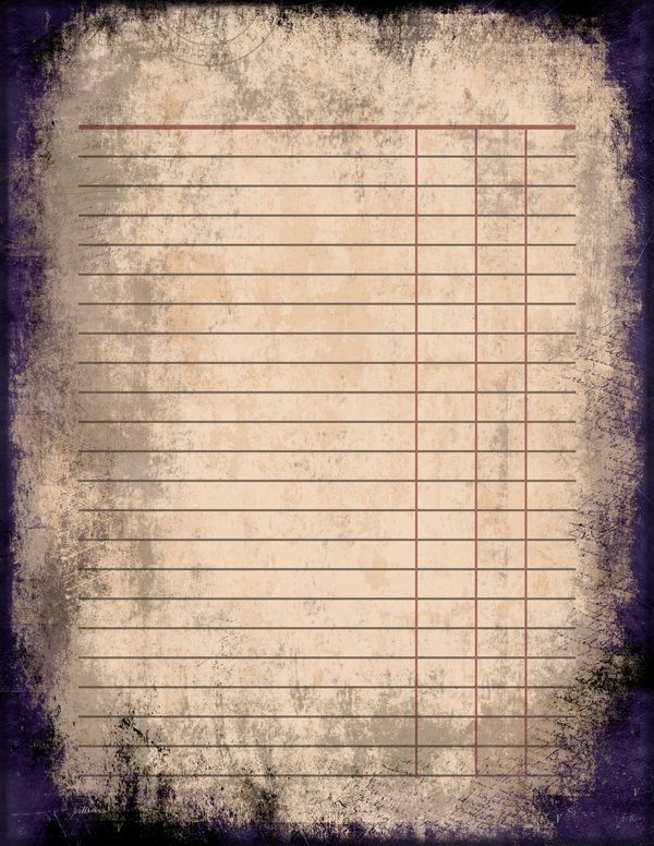 Journal Writing Pages: 50 Lined Frames and Textures - Gothic Seance - Commercial Use — image 1