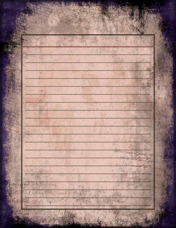 Journal Writing Pages: 50 Lined Frames and Textures - Gothic Seance - Commercial Use — image 4