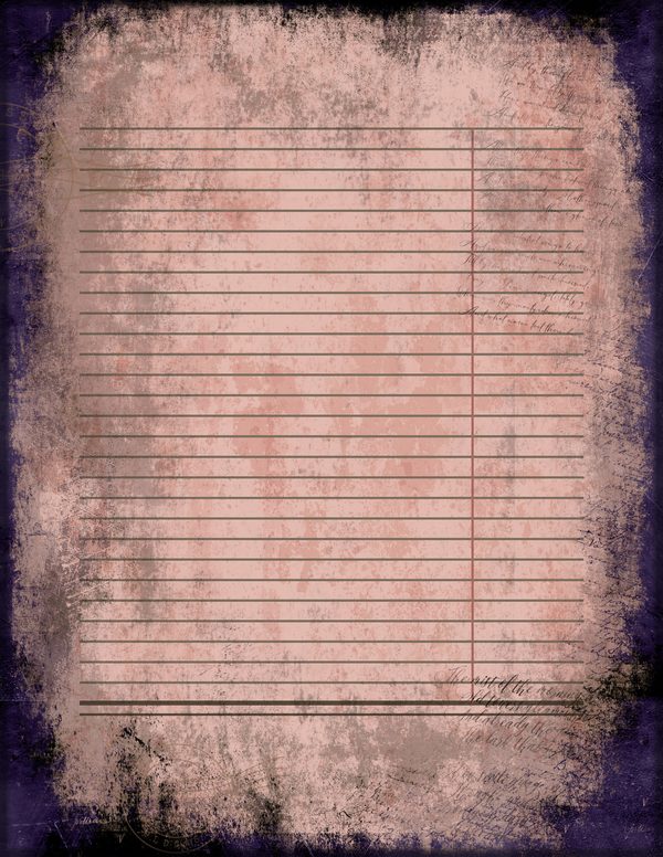 Journal Writing Pages: 50 Lined Frames and Textures - Gothic Seance - Commercial Use — image 5