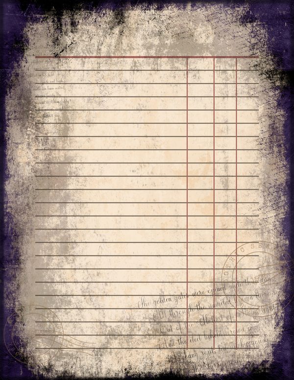 Journal Writing Pages: 50 Lined Frames and Textures - Gothic Seance - Commercial Use — image 11