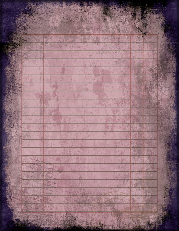 Journal Writing Pages: 50 Lined Frames and Textures - Gothic Seance - Commercial Use — image 12