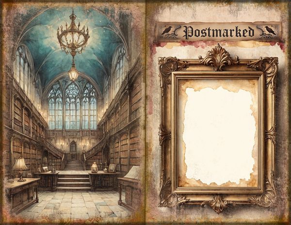 Junk Journal Spreads: 75 Open Book Planner Pages - Gothic Manor - Commercial Use — image 14