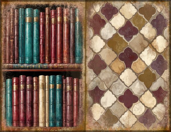 Junk Journal Spreads: 75 Open Book Planner Pages - Gothic Manor - Commercial Use — image 18