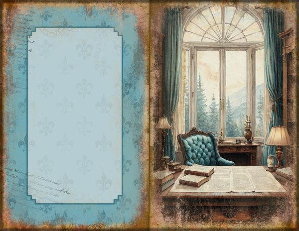 Junk Journal Spreads: 75 Open Book Planner Pages - Gothic Manor - Commercial Use — image 28