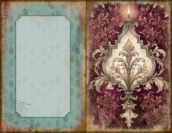 Junk Journal Spreads: 75 Open Book Planner Pages - Gothic Manor - Commercial Use — image 29