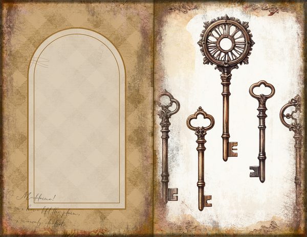 Junk Journal Spreads: 75 Open Book Planner Pages - Gothic Manor - Commercial Use — image 30