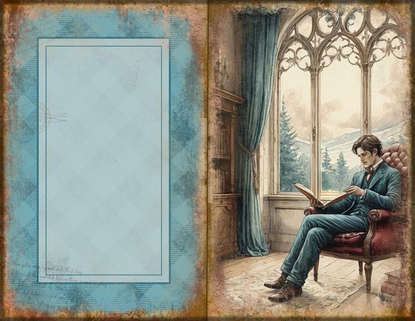 Junk Journal Spreads: 75 Open Book Planner Pages - Gothic Manor - Commercial Use — image 34