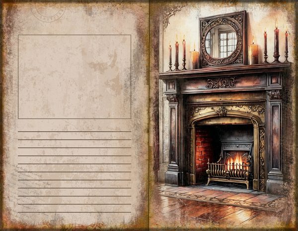 Junk Journal Spreads: 75 Open Book Planner Pages - Gothic Manor - Commercial Use — image 43