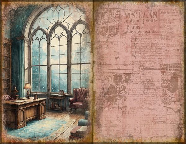 Junk Journal Spreads: 75 Open Book Planner Pages - Gothic Manor - Commercial Use — image 46