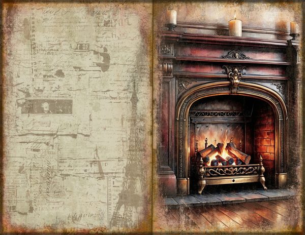 Junk Journal Spreads: 75 Open Book Planner Pages - Gothic Manor - Commercial Use — image 53
