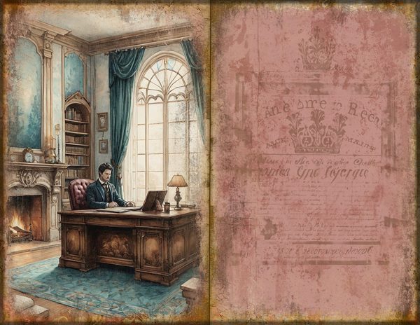 Junk Journal Spreads: 75 Open Book Planner Pages - Gothic Manor - Commercial Use — image 54