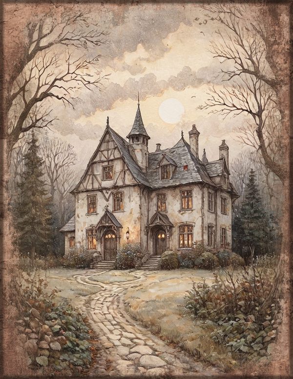 Junk Journal Pages: 150 Printable Sheets - Gothic Manor - Commercial Use — image 20