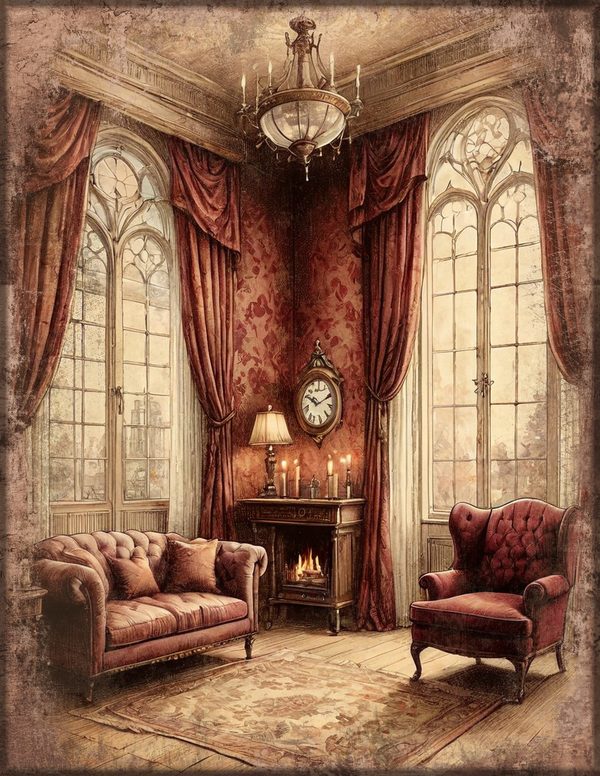 Junk Journal Pages: 150 Printable Sheets - Gothic Manor - Commercial Use — image 48