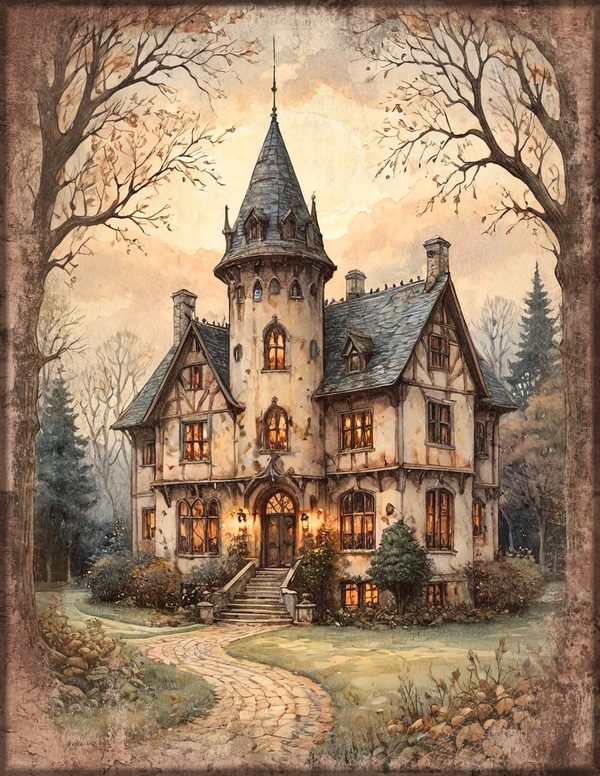 Junk Journal Pages: 150 Printable Sheets - Gothic Manor - Commercial Use — image 50