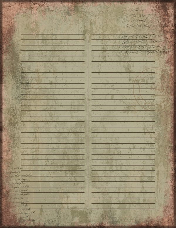 Journal Writing Pages: 50 Lined Frames and Textures - Gothic Manor - Commercial Use — image 3