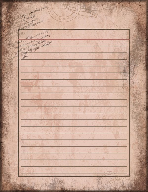 Journal Writing Pages: 50 Lined Frames and Textures - Gothic Manor - Commercial Use — image 4