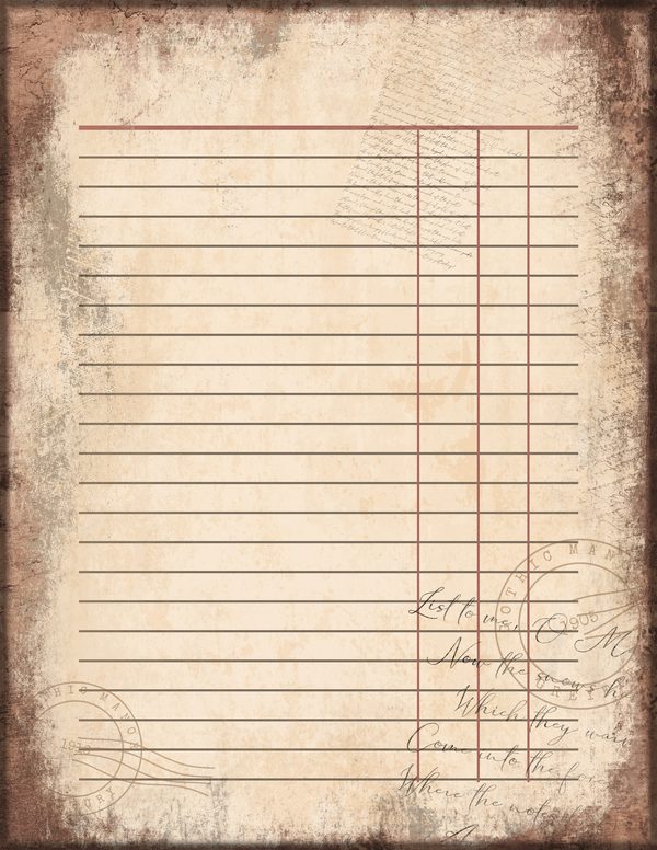 Journal Writing Pages: 50 Lined Frames and Textures - Gothic Manor - Commercial Use — image 11