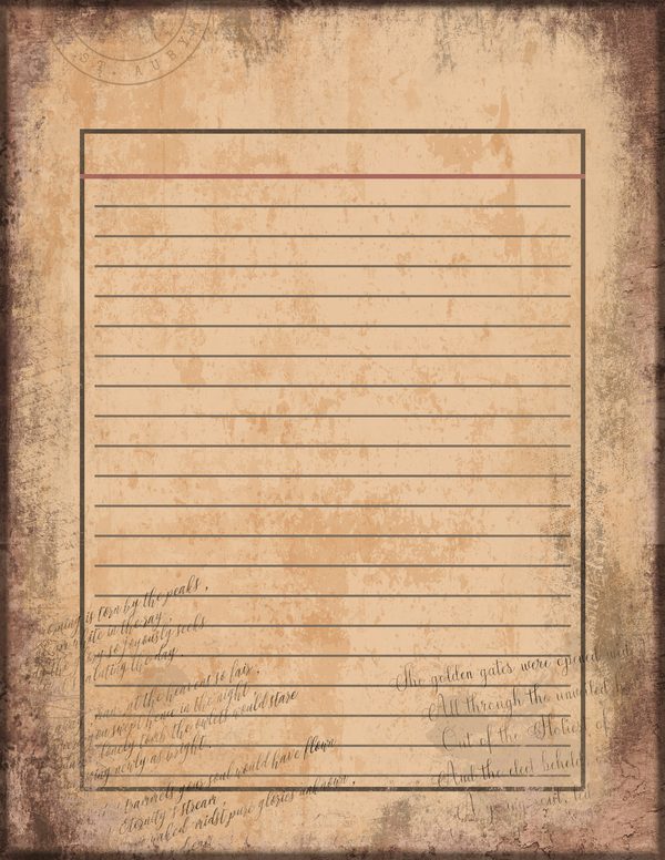 Journal Writing Pages: 50 Lined Frames and Textures - Gothic Manor - Commercial Use — image 14