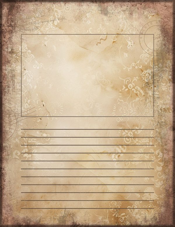 Journal Writing Pages: 50 Lined Frames and Textures - Gothic Manor - Commercial Use — image 20