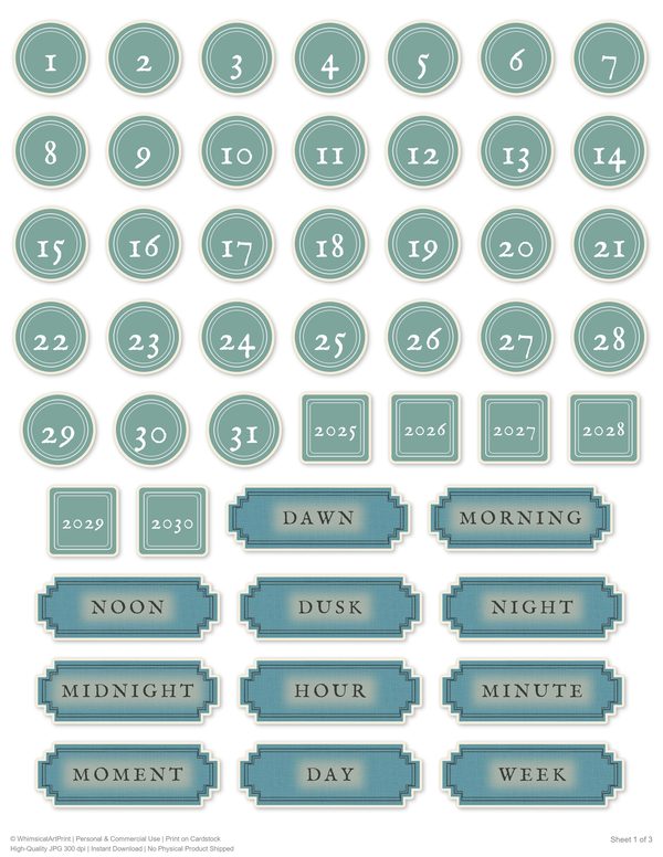 Word Strips and Labels: 17 Printable Journaling Sheets - Gothic Manor - Commercial Use — image 13