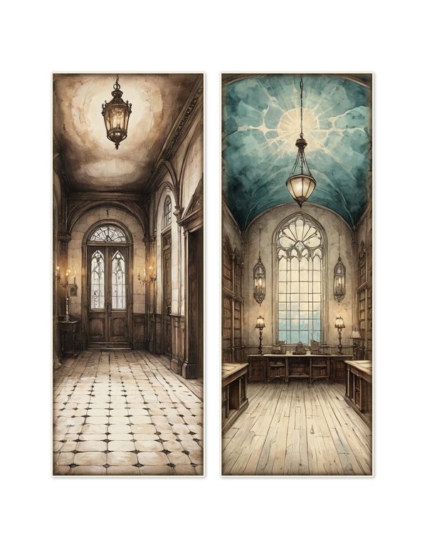 Ephemera Kit: 77 Printable Cards, Tags and Word Strips - Gothic Manor - Commercial Use — image 5