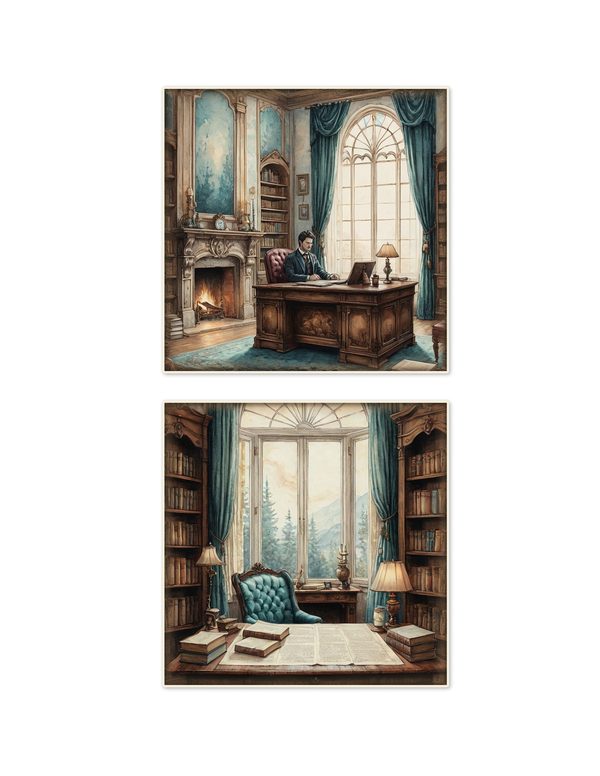 Ephemera Kit: 77 Printable Cards, Tags and Word Strips - Gothic Manor - Commercial Use — image 6