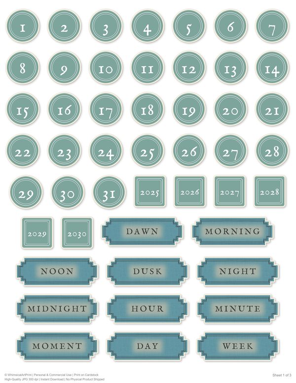 Ephemera Kit: 77 Printable Cards, Tags and Word Strips - Gothic Manor - Commercial Use — image 44