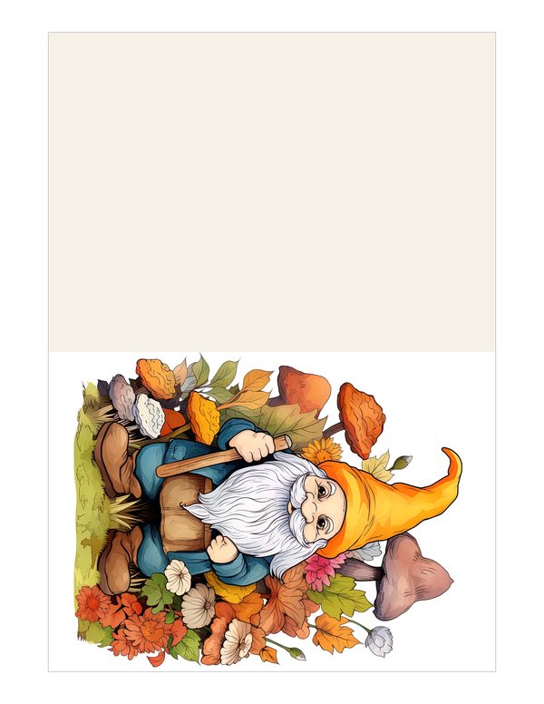 Garden Gnomes Watercolor Digital Paper Kit: Printable Papers, Cards, Tags, Ephemera — image 11