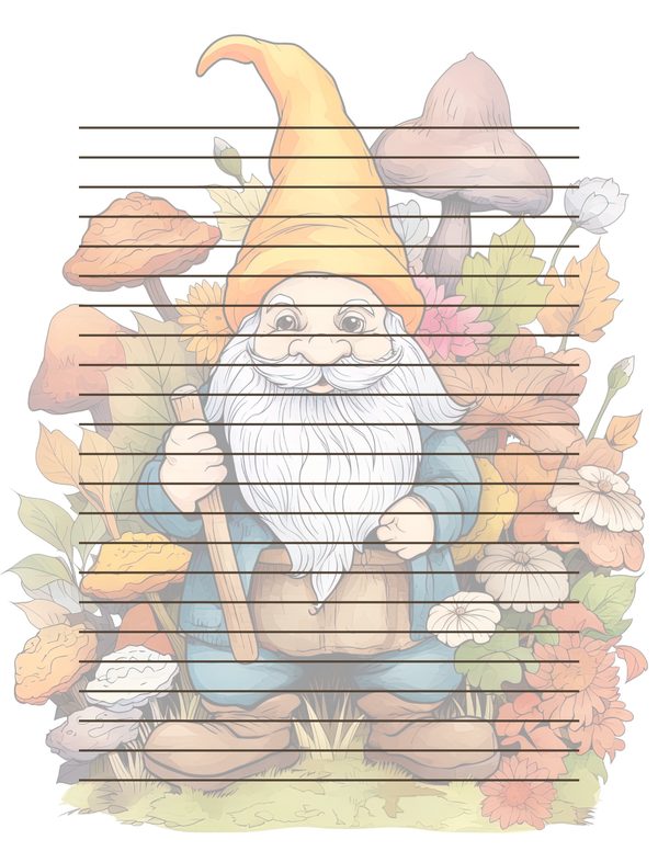 Garden Gnomes Watercolor Digital Paper Kit: Printable Papers, Cards, Tags, Ephemera — image 31
