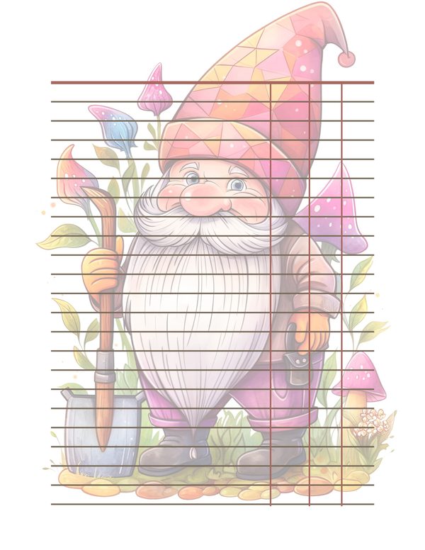 Garden Gnomes Watercolor Digital Paper Kit: Printable Papers, Cards, Tags, Ephemera — image 35