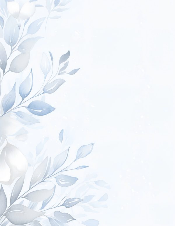 Baby Blue Floral Watercolor Digital Paper Kit: Printable Papers, Cards, Tags, Ephemera — image 6