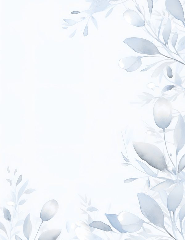 Baby Blue Floral Watercolor Digital Paper Kit: Printable Papers, Cards, Tags, Ephemera — image 7