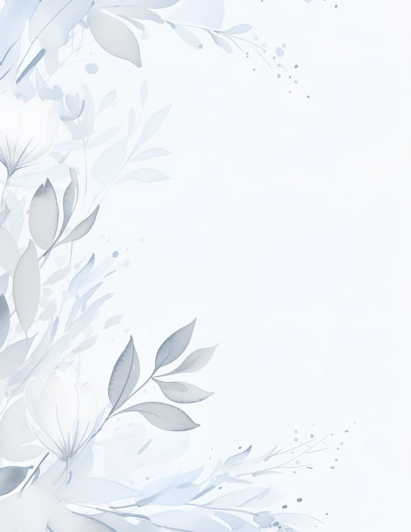 Baby Blue Floral Watercolor Digital Paper Kit: Printable Papers, Cards, Tags, Ephemera — image 8