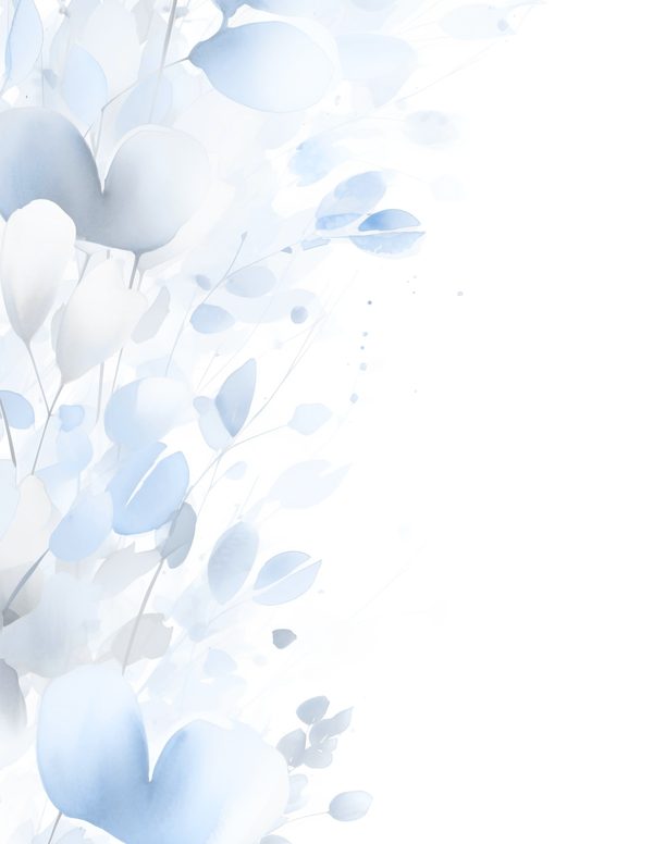 Baby Blue Floral Watercolor Digital Paper Kit: Printable Papers, Cards, Tags, Ephemera — image 9