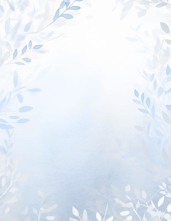 Baby Blue Floral Watercolor Digital Paper Kit: Printable Papers, Cards, Tags, Ephemera — image 11