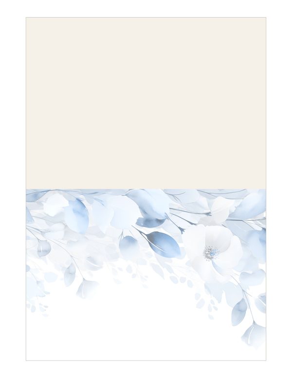 Baby Blue Floral Watercolor Digital Paper Kit: Printable Papers, Cards, Tags, Ephemera — image 15
