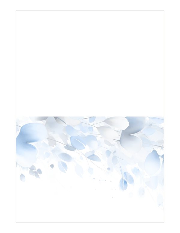 Baby Blue Floral Watercolor Digital Paper Kit: Printable Papers, Cards, Tags, Ephemera — image 21