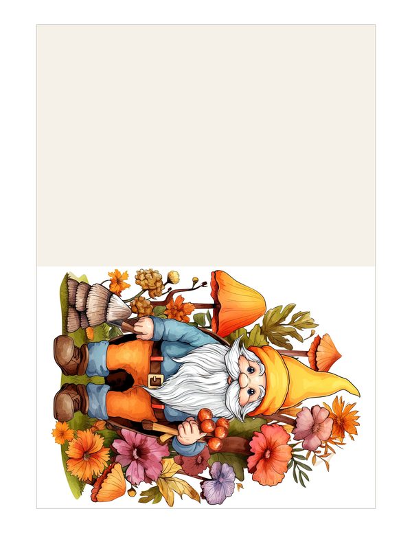 Garden Gnomes Watercolor Digital Paper Kit: Printable Papers, Cards, Tags, Ephemera — image 12