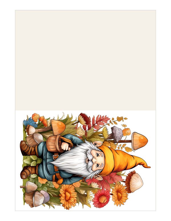 Garden Gnomes Watercolor Digital Paper Kit: Printable Papers, Cards, Tags, Ephemera — image 13
