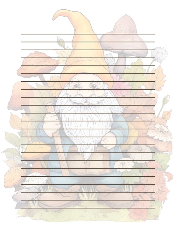 Garden Gnomes Watercolor Digital Paper Kit: Printable Papers, Cards, Tags, Ephemera — image 31