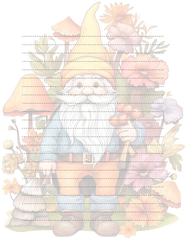 Garden Gnomes Watercolor Digital Paper Kit: Printable Papers, Cards, Tags, Ephemera — image 32