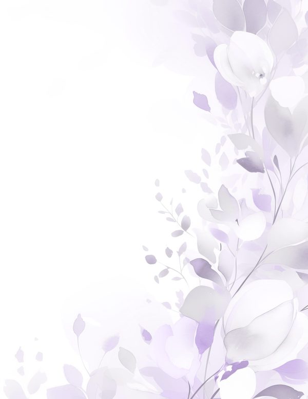 Purple Floral Watercolor Digital Paper Kit: Printable Papers, Cards, Tags, Ephemera — image 2