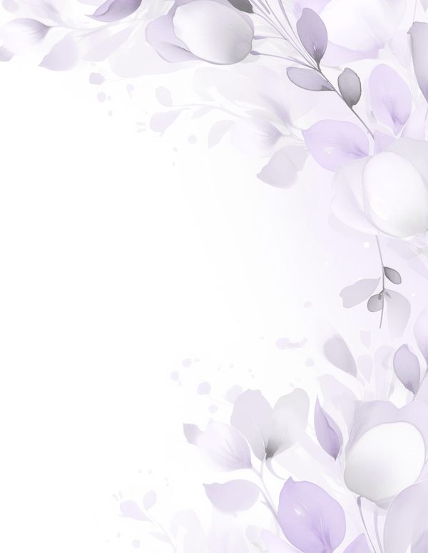 Purple Floral Watercolor Digital Paper Kit: Printable Papers, Cards, Tags, Ephemera — image 4