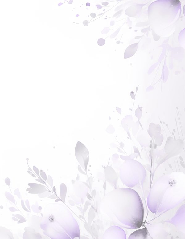 Purple Floral Watercolor Digital Paper Kit: Printable Papers, Cards, Tags, Ephemera — image 5