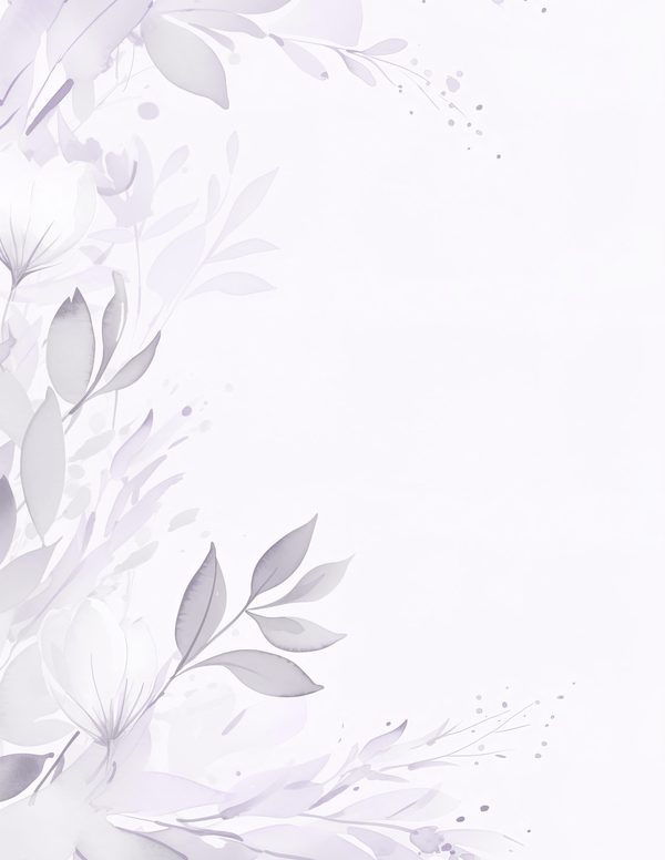 Purple Floral Watercolor Digital Paper Kit: Printable Papers, Cards, Tags, Ephemera — image 8