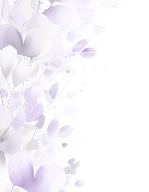 Purple Floral Watercolor Digital Paper Kit: Printable Papers, Cards, Tags, Ephemera — image 9